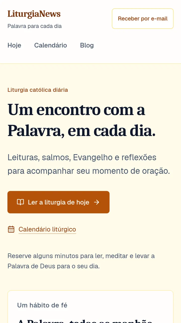 Demonstração em vídeo do LiturgiaNews